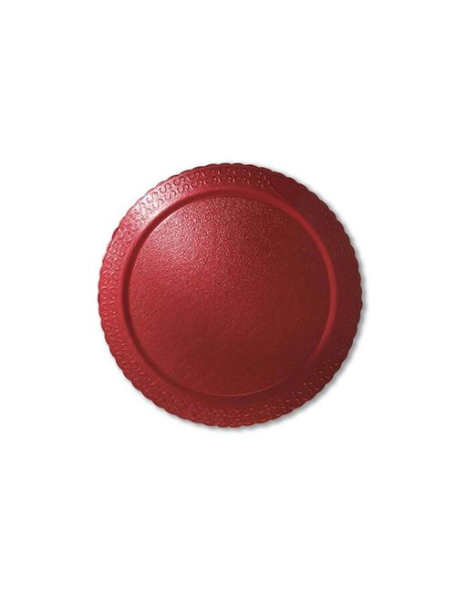Prato Plano Cake Board Vermelho Redondo 15cm - Ultrafest
