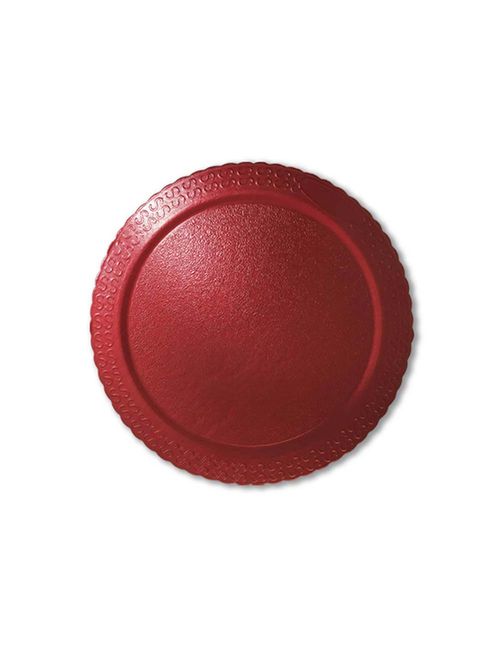Prato Plano Cake Board Vermelho Redondo 21cm - Ultrafest