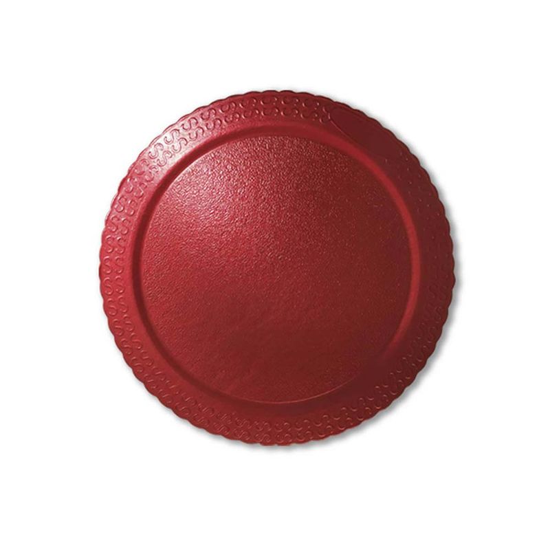 Prato-Plano-Cake-Board-Vermelho-Redondo-21cm---Ultrafest