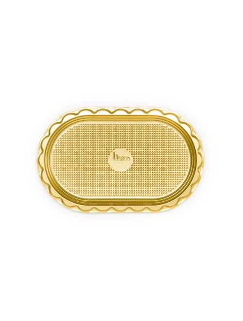 Base Oval para Mini Porções Dourada i11 c/10 - Ilum