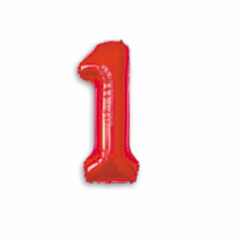 Balao-Metalizado-16----40cm-Vermelho-Numero-1---Make