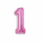 Balao-Metalizado-16----40cm-Pink-Numero-1---Make