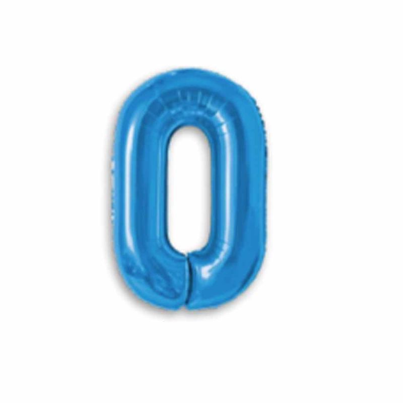 Balao-Metalizado-16----40cm-Azul-Numero-0---Make