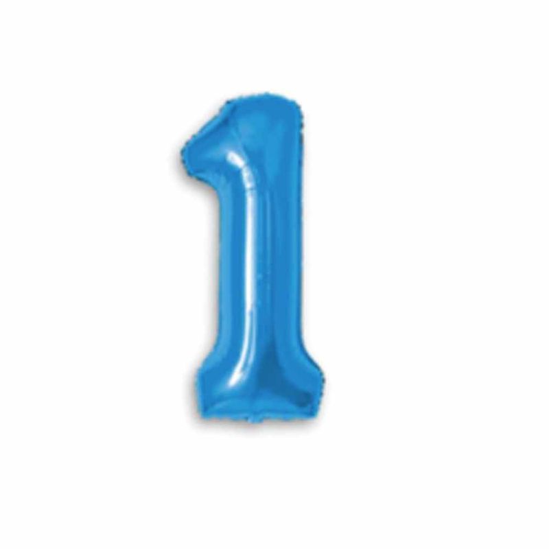 Balao-Metalizado-16----40cm-Azul-Numero-1---Make