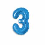 Balao-Metalizado-16----40cm-Azul-Numero-3---Make