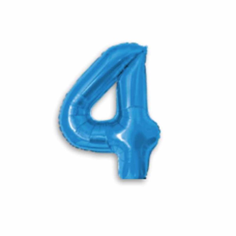 Balao-Metalizado-16----40cm-Azul-Numero-4---Make