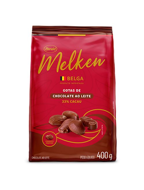 Gotas Chocolate Belga Ao Leite Melken 400g - Harald