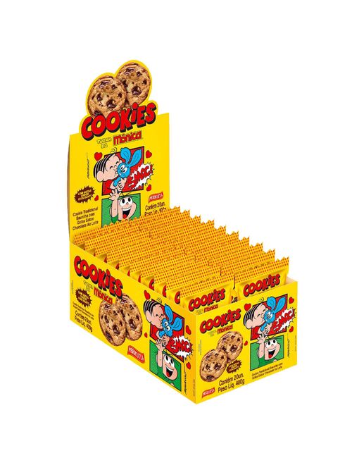 Cookie Turma da Mônica Gotas de Chocolate 20g c/20 - Perrotta