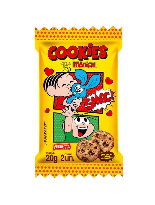 Cookie Turma da Mônica Gotas de Chocolate 20g - Perrotta