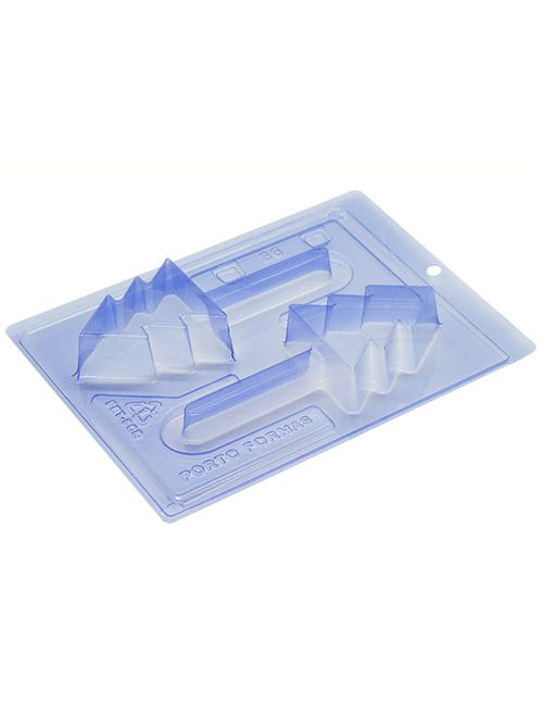 Forma PVC Silicone Pirulito Pinheirinho Ref.86 - Porto Formas
