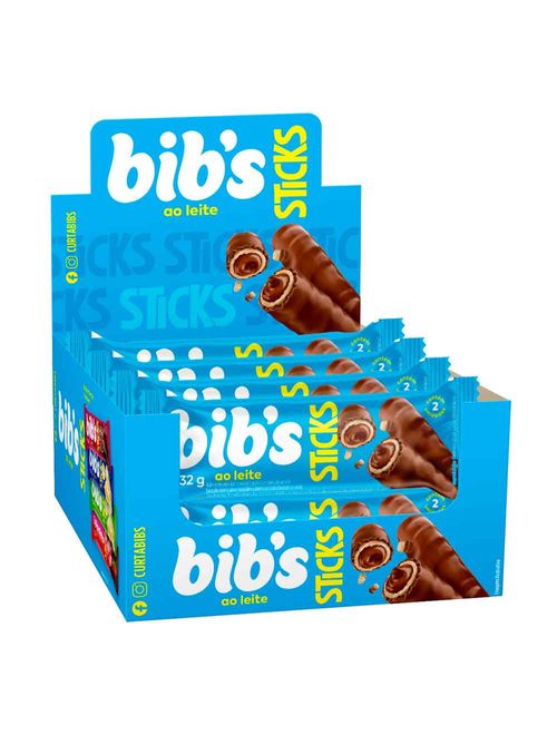 Chocolate Bibs Stick Ao Leite c/16 - Neugebauer