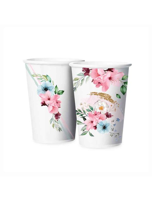 Floral Copo Papel 180ml C/12 - Regina