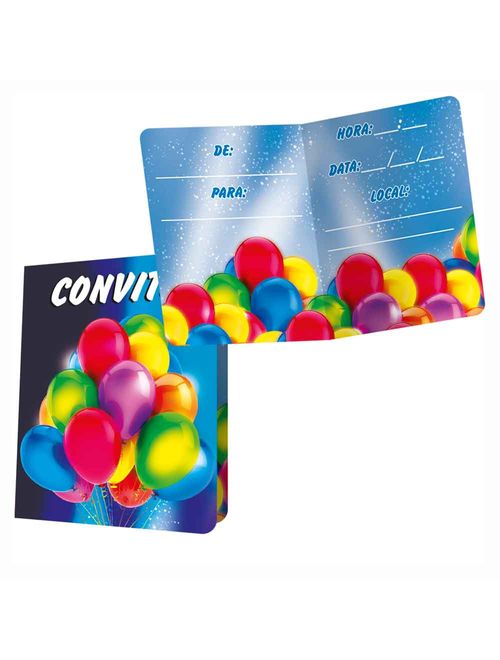 Foto Balões Convite C/12 - Regina