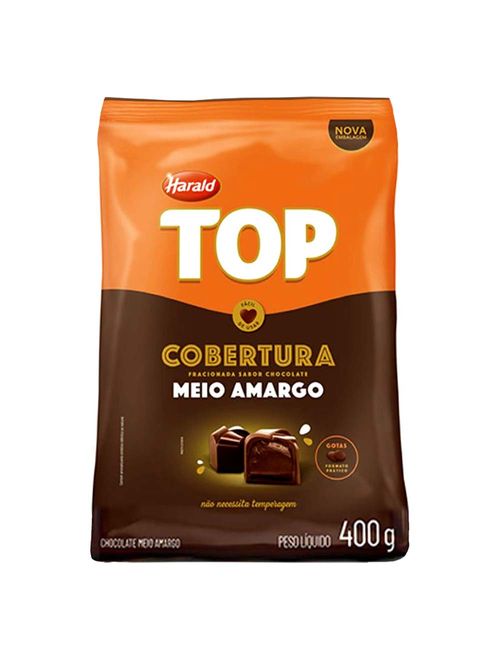 Gotas de Chocolate Fracionado Top Meio Amargo 400g - Harald