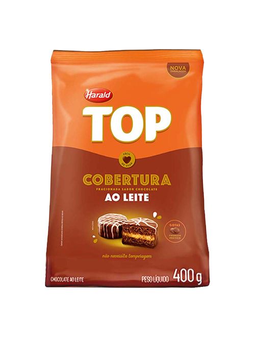 Gotas de Chocolate Fracionado Top Ao Leite 400g - Harald