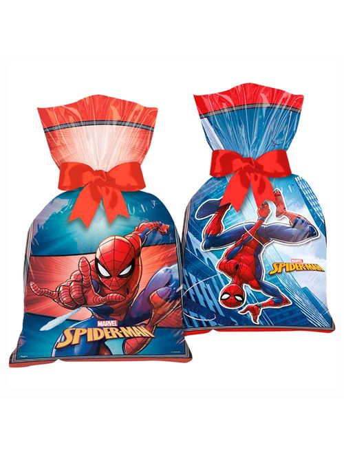Spider Animação Sacola Plástica c/12 - Regina