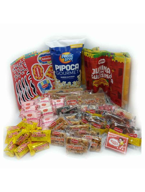 Arraiá na Caixa Doces Sortidos 42 Itens - Gulosina