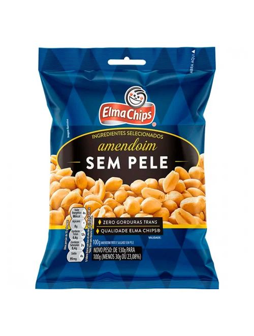 Amendoim Sem Pele 100g - Elma Chips
