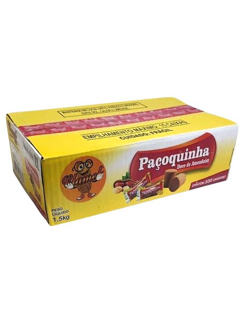 Paçoca Rolha Embrulhada c/100 - Clamel