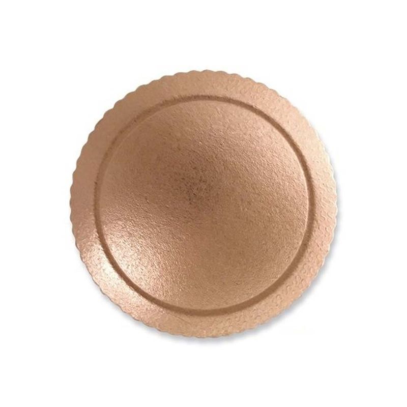 Prato-Plano-Cake-Board-Ouro-Rose-Redondo-24cm---Ultrafest