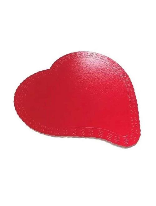 Prato Coração Cake Board Vermelho 32cm - Ultrafest