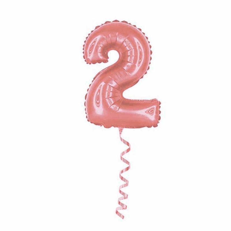 Balao-Metalizado-16----40cm-Rose-Gold-Numero-2---Golden