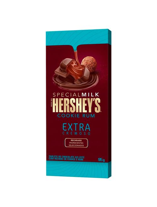 Tablete Recheado Special Milk Cookie Rum 95g - Hersheys
