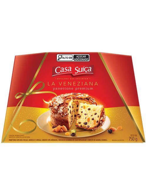 Panettone Premium Frutas La Veneziana 750g - Casa Suíça