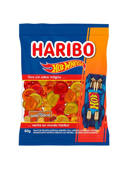 Bala de Gelatina Hot Wheels Soda Radical 80g - Haribo
