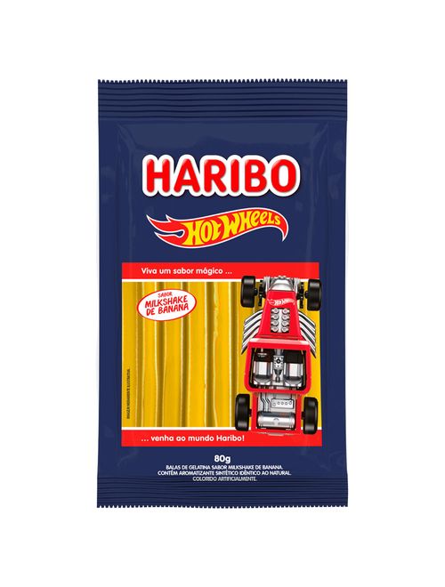 Bala de Gelatina Sticks Hot Wheels Milkshake de Banana 80g - Haribo