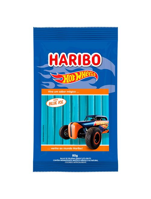 Bala de Gelatina Sticks Hot Wheels Blue Ice 80g - Haribo