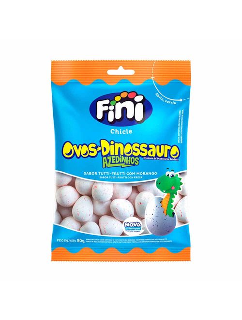 Chiclete Ovos de Dinossauro Azedinho 80g - Fini