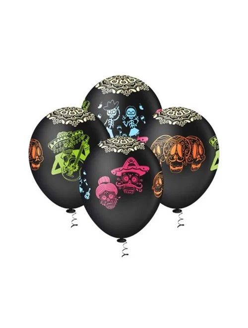Balão Fantasia Caveira Mexicana Sortido Tamanho 10 C/25 - Pic Pic