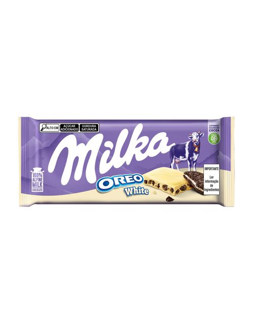 Tablete de Chocolate Branco Oreo Biscoito 100g - Milka