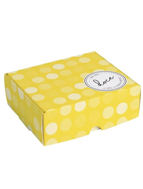 Caixa para 6 Brigadeiros Que Seja Doce Amarelo Un - Cromus