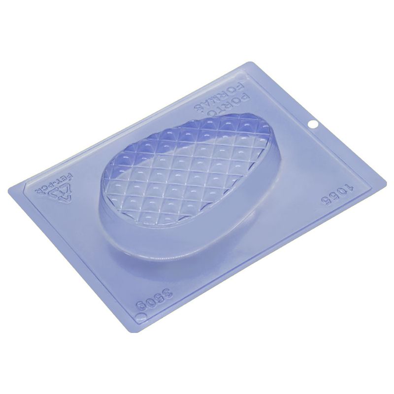 Forma-PVC-Silicone-Ovo-Achatado-Matelasse-350g-Ref.1055---Porto-Formas