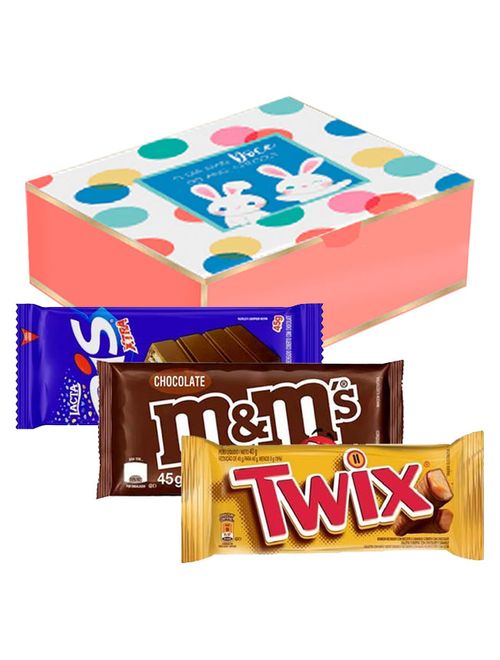 Kit Os Coelhinhos 2 - Twix + M&Ms + Bis Xtra