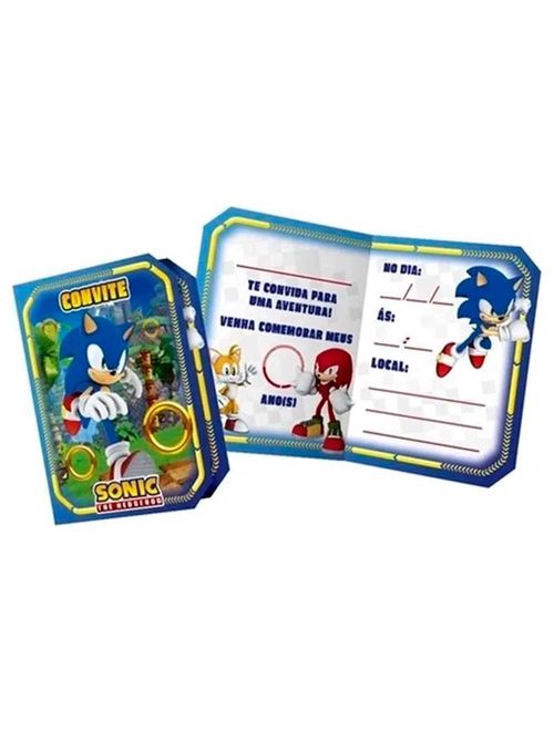 Sonic Convite Pequeno c/12 - Regina