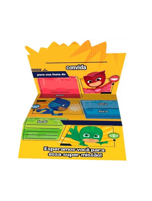 PJ Masks Convite Grande c/8 - Regina