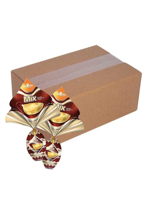 Ovo de Páscoa Mix Sabor Chocolate Leite/Branco 220g c/12 - Dublin