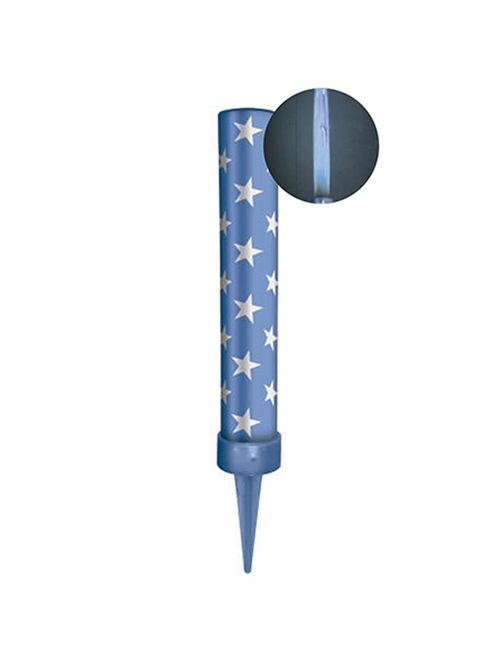Vela Vulcão Chama Azul Unidade - Silver Festas