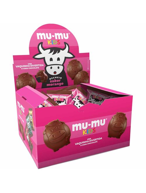 Chocolate Recheio Morango Mu Mu Kids c/24 - Neugebauer