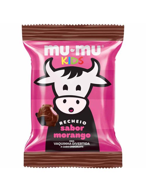 Chocolate Recheio Morango Mu Mu Kids c/24 - Neugebauer