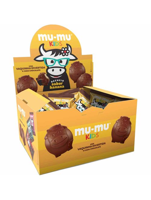 Chocolate Recheio Banana Mu Mu Kids c/24 - Neugebauer