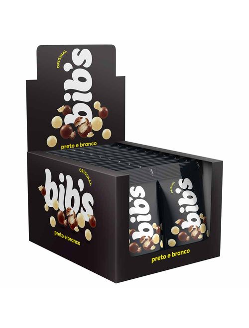 Chocolate Bibs Original Preto e Branco 40g c/18 - Neugebauer