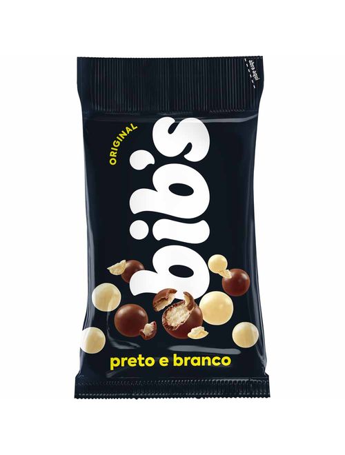 Chocolate Bibs Original Preto e Branco 40g c/18 - Neugebauer