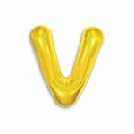 Balao-Metalizado-16----40cm-Ouro-Letra-V---Make