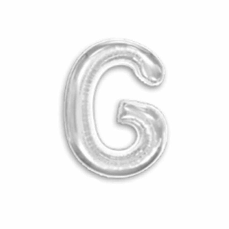 Balao-Metalizado-16----40cm-Prata-Letra-G---Make