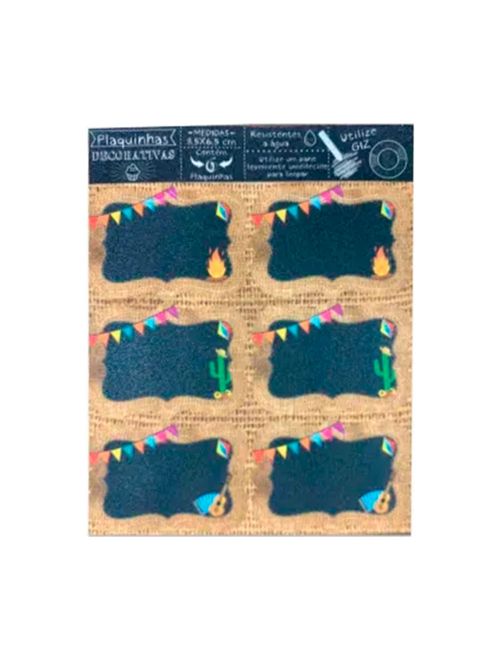 Festa Junina Plaquinhas Decorativas Para Escrever c/6 - Piffer