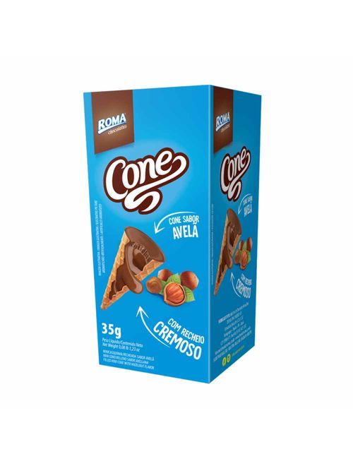 Cone Sabor Avelã com Recheio Cremoso 35g - Roma